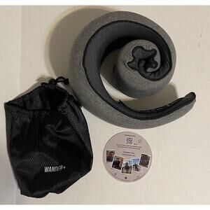 new WANDER PLUS+ Travel Pillow – Memory Foam Neck Support Airplanes & Cars Gray